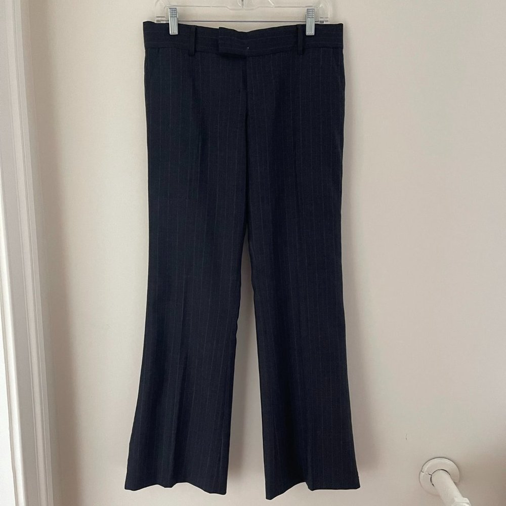 Juicy Couture Grey & Blue Pinstripe Pant